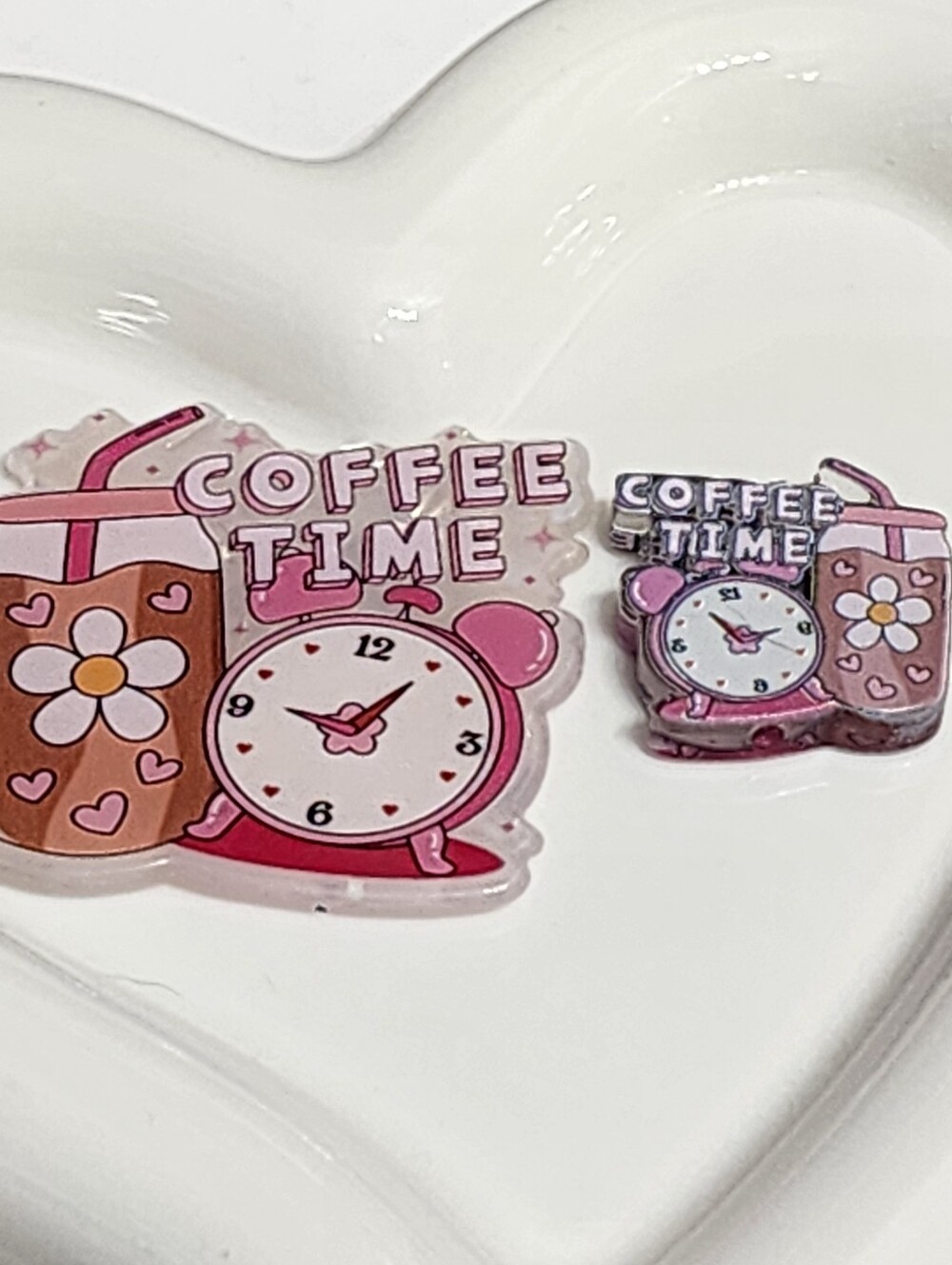 Coffee Time Flatback Focal Bead Flats Badge Keychain Planar Crafts Magnet
